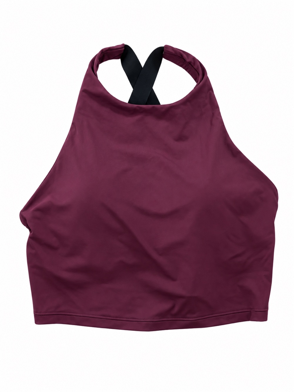 Athleta Burgundy Cross-Back Longline Sports Bra/Crop Top – Size M